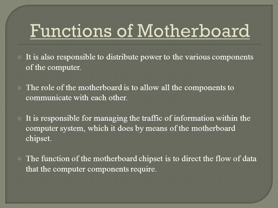 Function of clearance motherboard in computer
